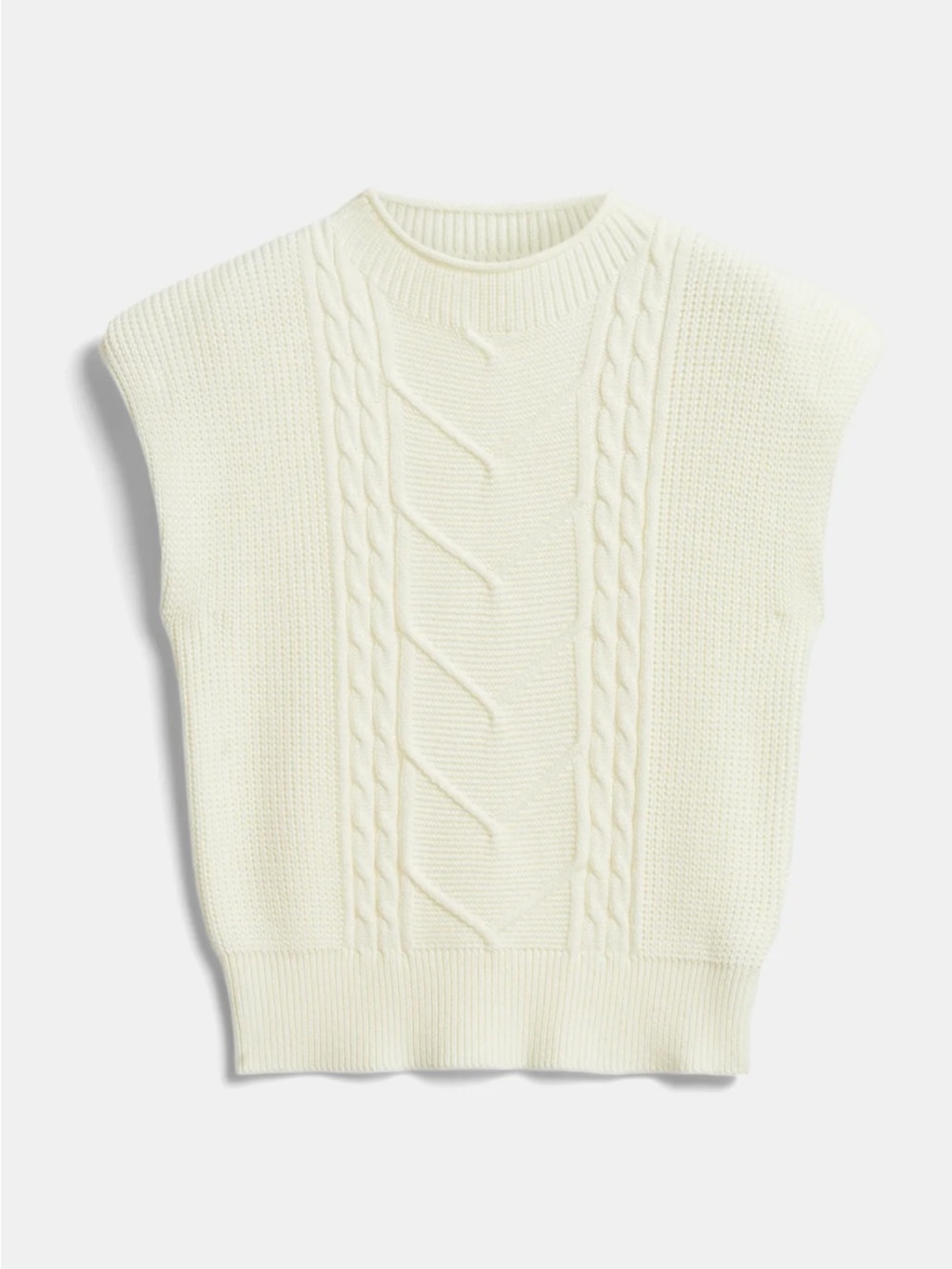 Commense Plain Cap Sleeve Sweater Vest